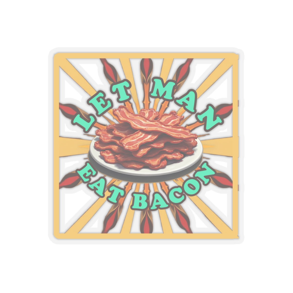 Let Man Eat Bacon - Cinema Siblings Stickers - Multiple Sizes - Stranger Things: Judging the Wheelers