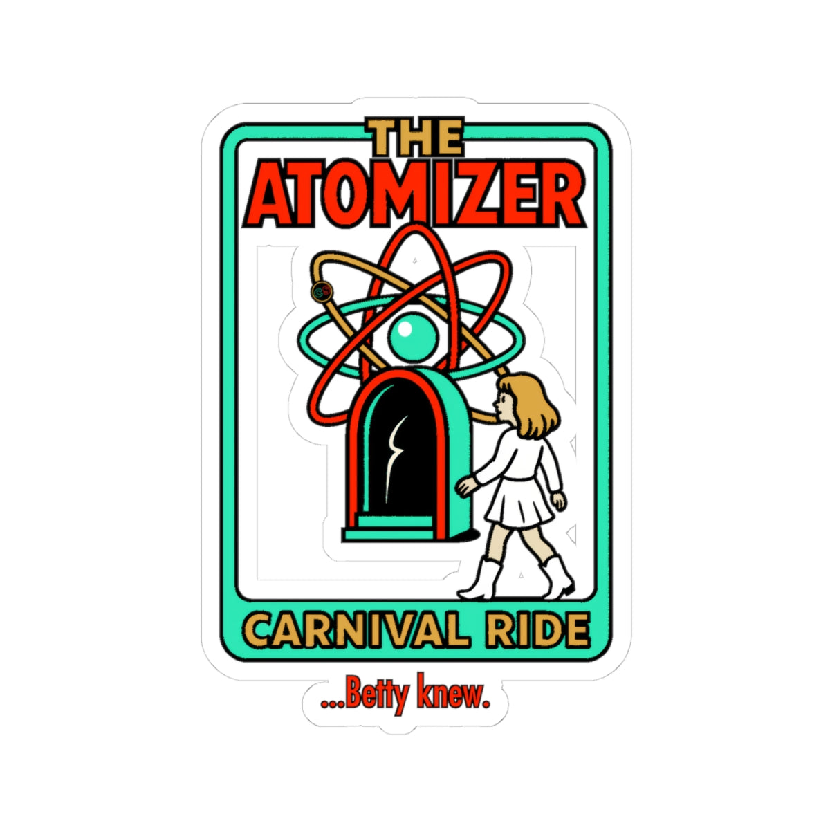 The Atomizer Betty Knew Cinema Siblings Stickers - Multiple Sizes - Splash, Mannequin & Weird Science 1980's Manic Pixie Dream Pygmalion