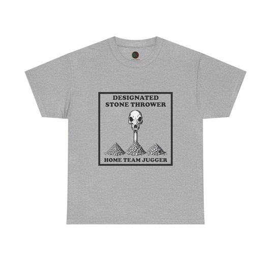 Designated Stone Thrower - Unisex Heavy Cotton Tee - Cinema Siblings - The Blood of Heroes A Post Apocalyptic Rose by Any Name