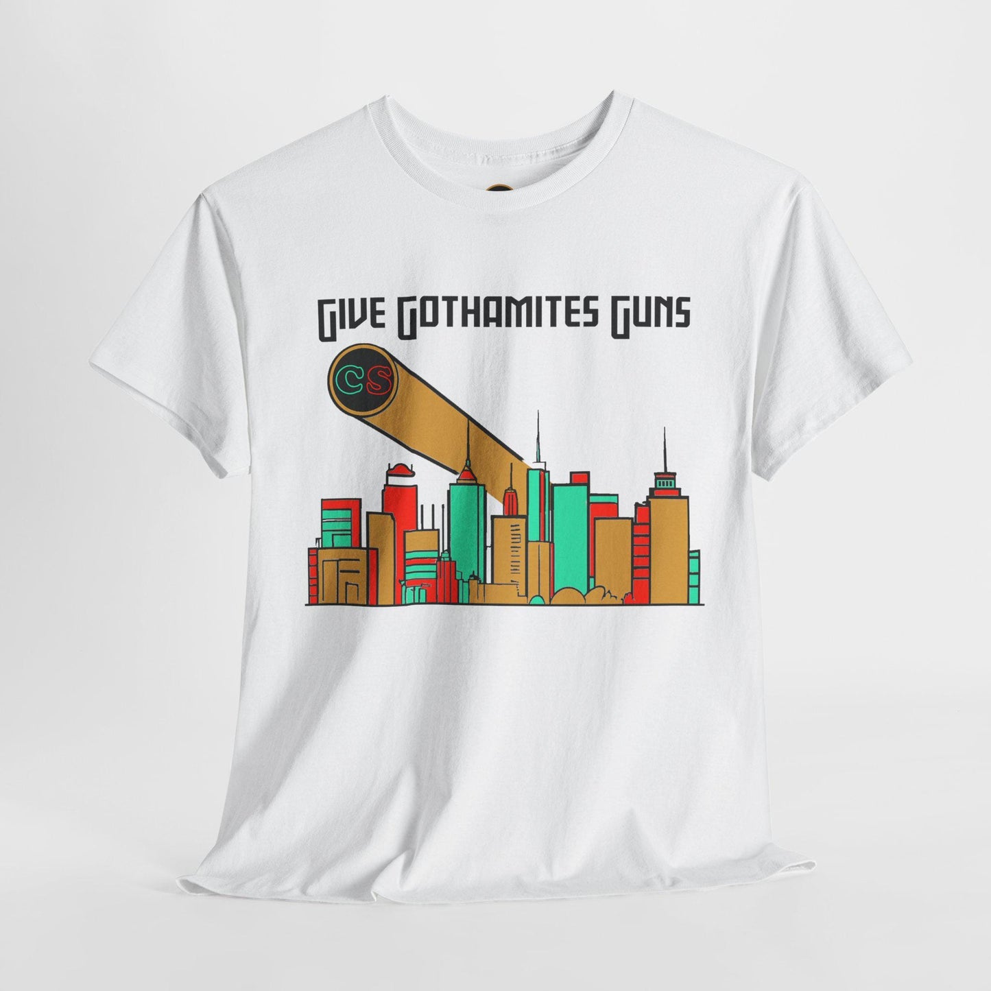 Give Gothamites Guns Unisex Heavy Cotton T- Shirt Cinema Siblings Episode Joker 2 - Martyring The Accidental Hero
